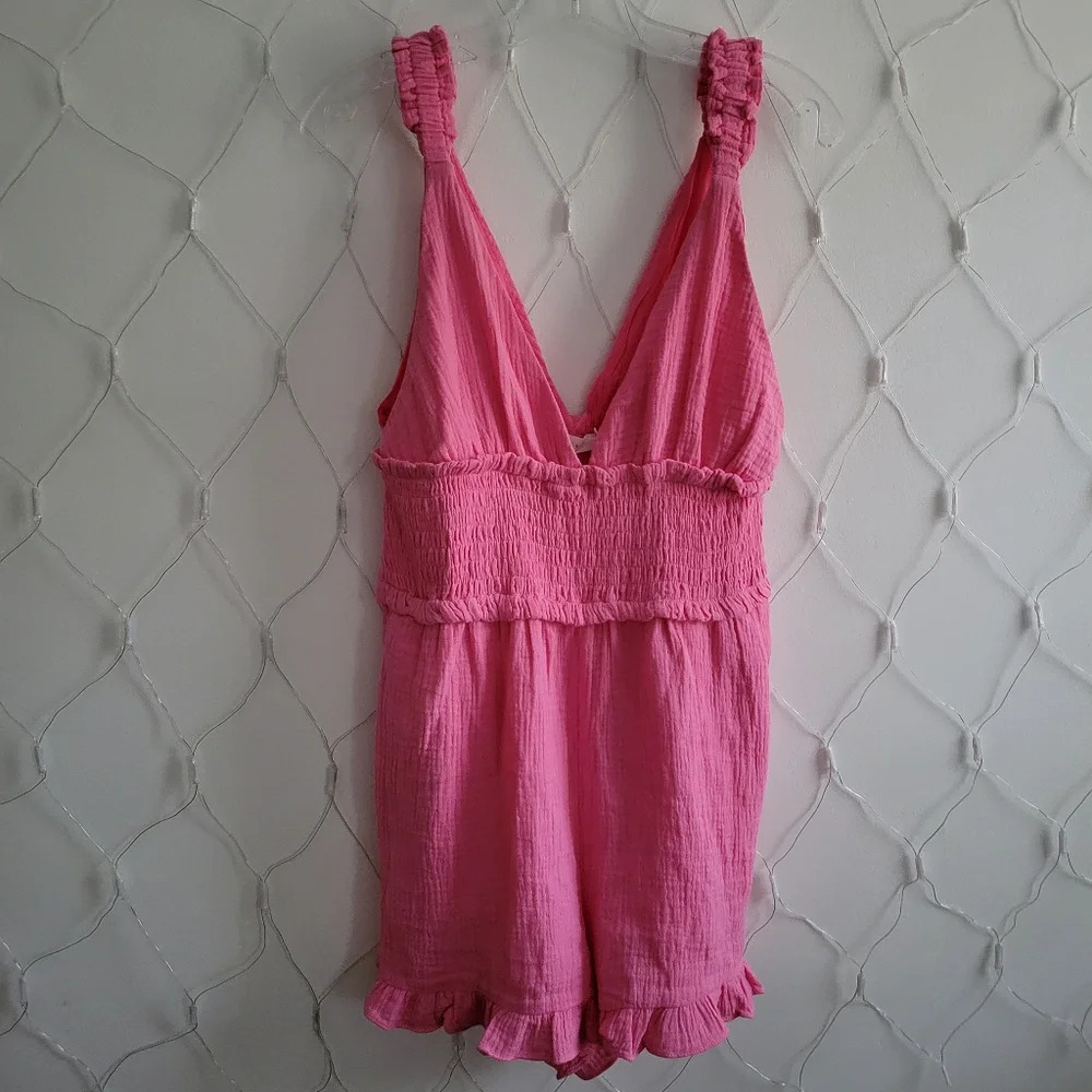 Lush Romper • Donut Glaze Pink • Cotton • Size Medium